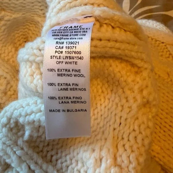 FRAME Cropped Merino Wool Sweater - Picture 6 of 6